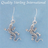E0023 Silver Lizzard Earrings