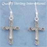 E1057 Silver Cross Earrings