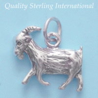 Goat Charm Silver 638