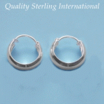 H002 Silver Hoops 14mm