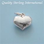 p136 Sterling Puffed Heart