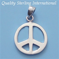 P318 Sterling Peace Sign