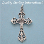p45 Silver Filigree Cross