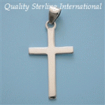 p47 Sterling Plain Cross Pendant