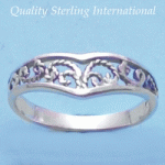 Q491 Silver V Ring