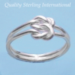 Q506a Shiny Double Knot Ring