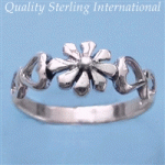 Q508 Silver Flower Ring