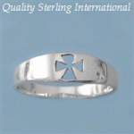 Q652 Silver Cross Ring
