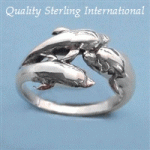 Q796 Triple Dolphin Ring