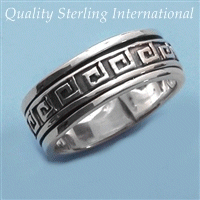 QR429 Silver Spin Ring