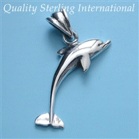 Sterling Silver Dolphin Pendant 105